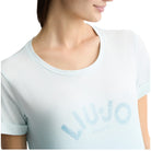 Liu Jo t-shirt azzurro logo con strass TA5267JS923 M9112 T-shirt Liu Jo