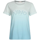 Liu Jo t-shirt azzurro logo con strass TA5267JS923 M9112 T-shirt Liu Jo