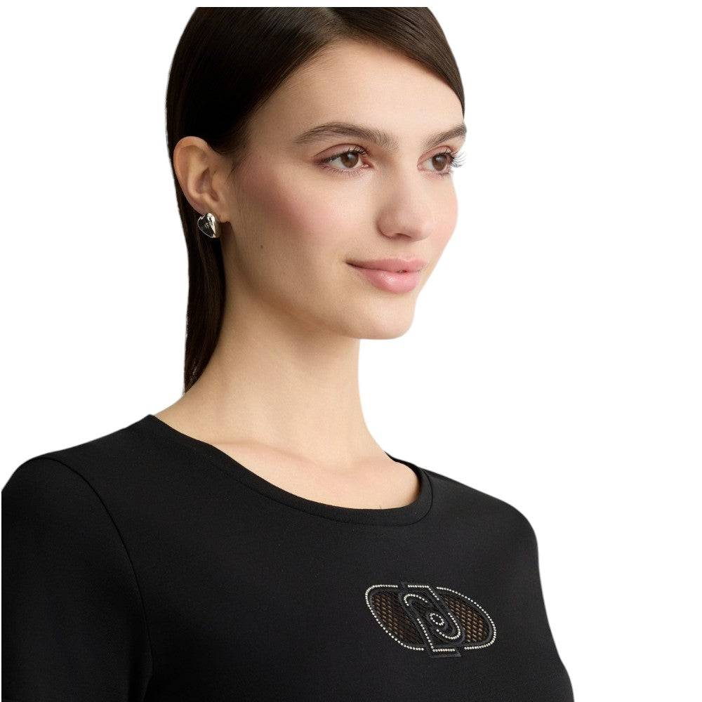 Liu Jo t-shirt nera TA5180JS923 M9308 T-shirt Liu Jo