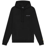 Felpa con cappuccio nera Lyle & Scott, tasca a marsupio e lacci