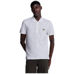Maglietta polo bianca Lyle & Scott con colletto e bottone