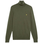 Lyle & Scott maglione collo alto verde in merino KN2103VC Maglieria Lyle & Scott
