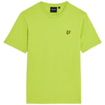 T-shirt da uomo verde kiwi con piccolo logo farfalla sul petto