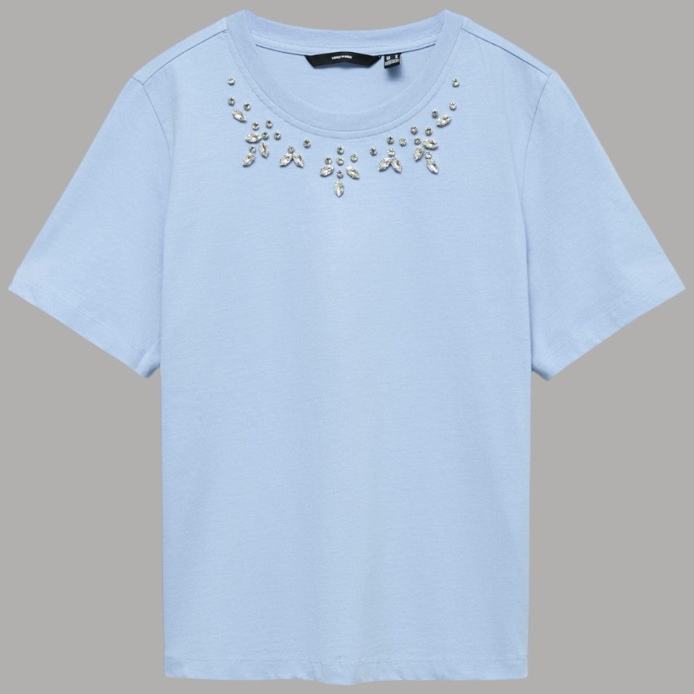 Vero moda t-shirt in cotone con applicazioni 10330329 - Prodotti di Classe