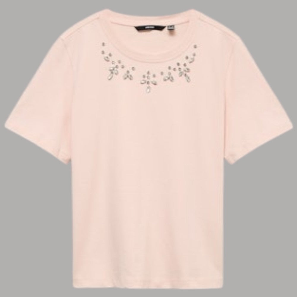 Vero moda t-shirt in cotone con applicazioni 10330329 - Prodotti di Classe