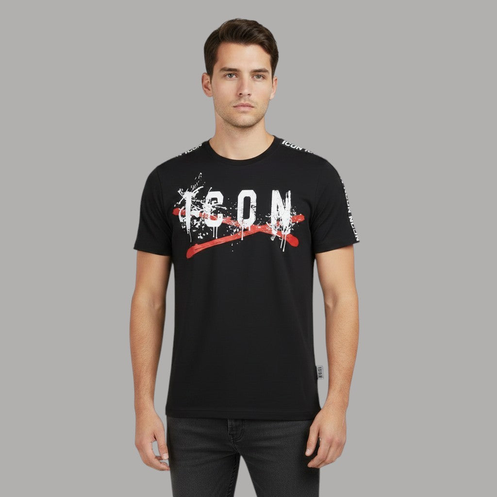 ICON t-shirt con logo e bande IUT017 - Prodotti di Classe