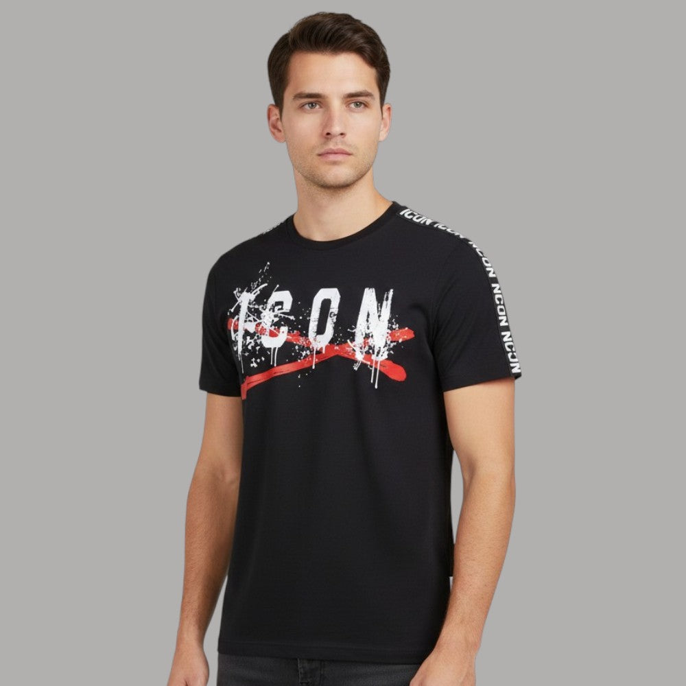 ICON t-shirt con logo e bande IUT017 - Prodotti di Classe