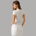 Maglietta a Coste T-Shirt Guess GJ Stella Ricamata Slim Fit - Prodotti di Classe
