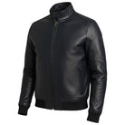 Markup giacca bomber blu in ecopelle MK24005 Markup