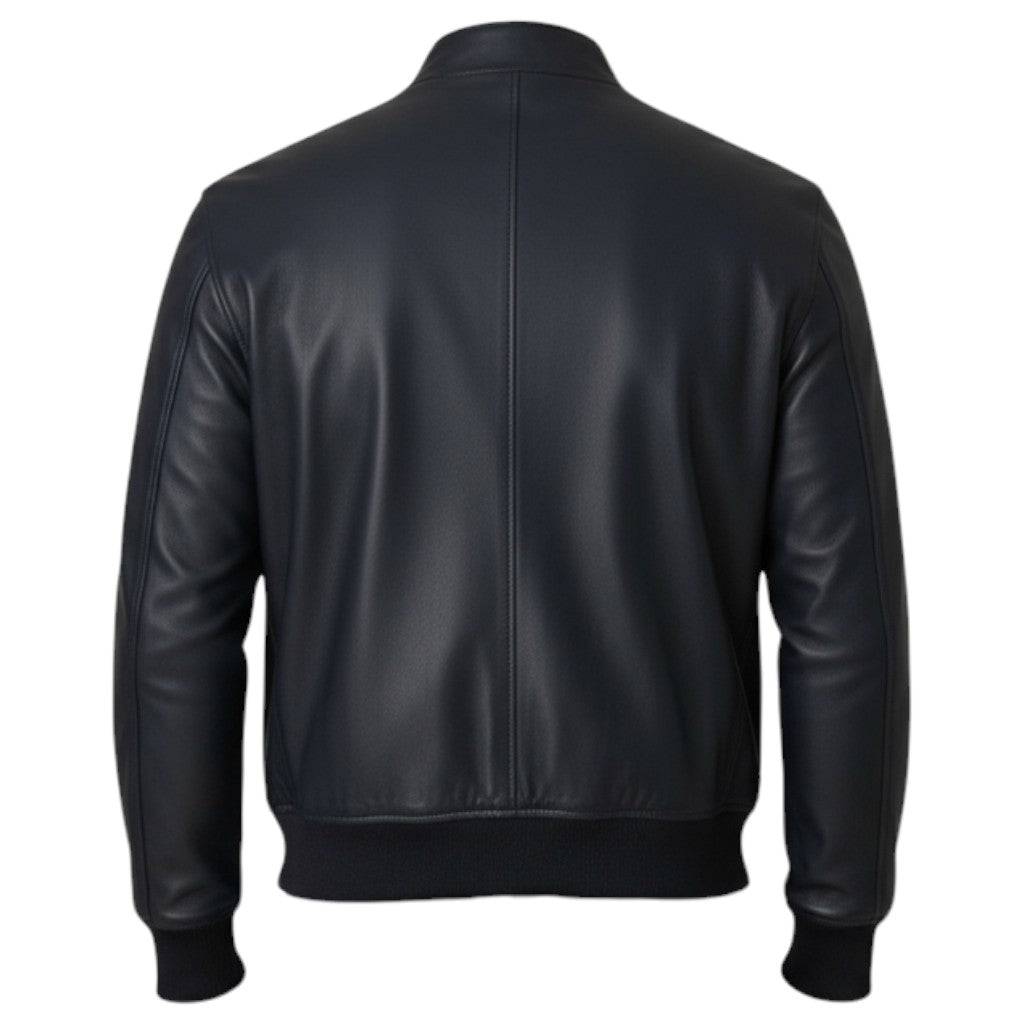 Markup giacca bomber blu in ecopelle MK24005 Markup