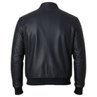 Markup giacca bomber blu in ecopelle MK24005 Markup