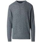 North Sails maglione pullover  grigio con trecce 699782 Maglieria North Sails