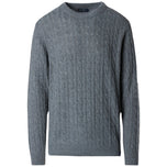 Maglione pullover North Sails grigio con trecce, collo rotondo, maniche lunghe