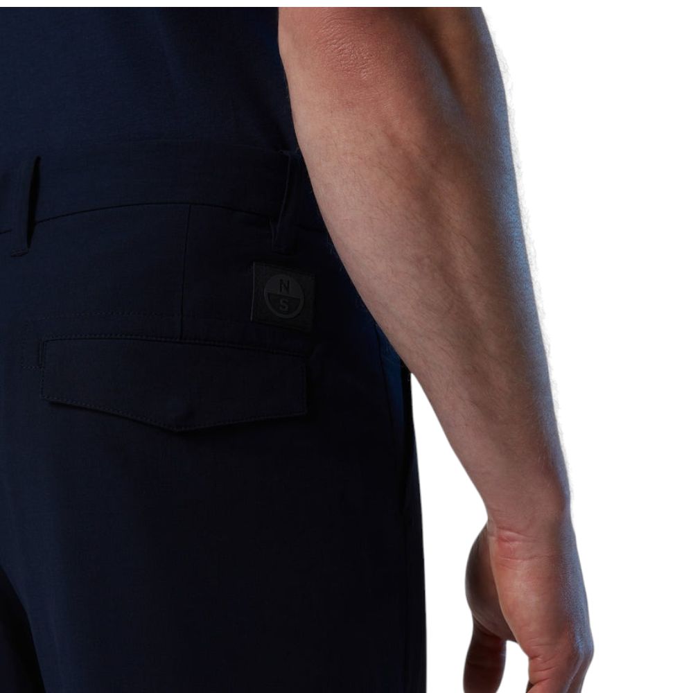 North Sails pantalone chino blu slim fit Rainbow 673074 Pantaloni North Sails