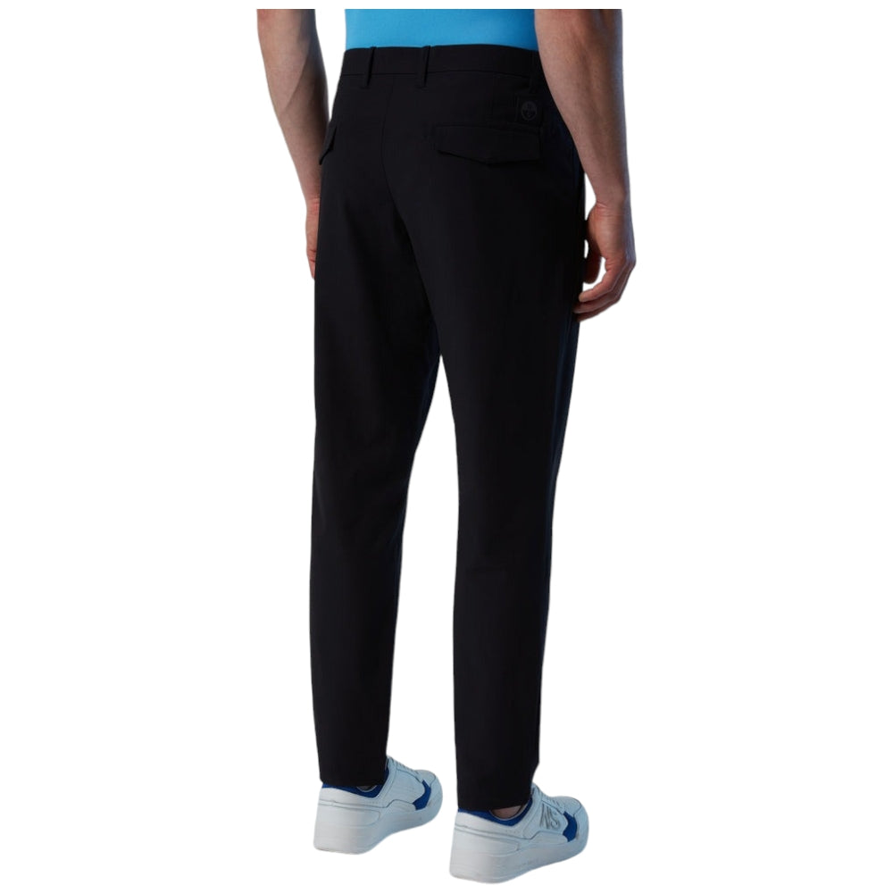 North Sails pantalone chino nero slim fit Rainbow 673074 Pantaloni North Sails