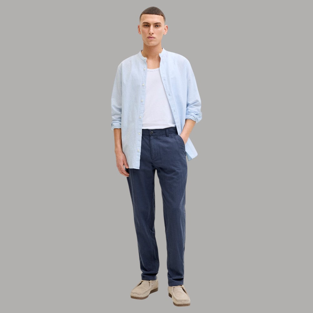 Pantaloni Chino in Lino Tapered Fit Jack Jones 12248604 - Prodotti di Classe