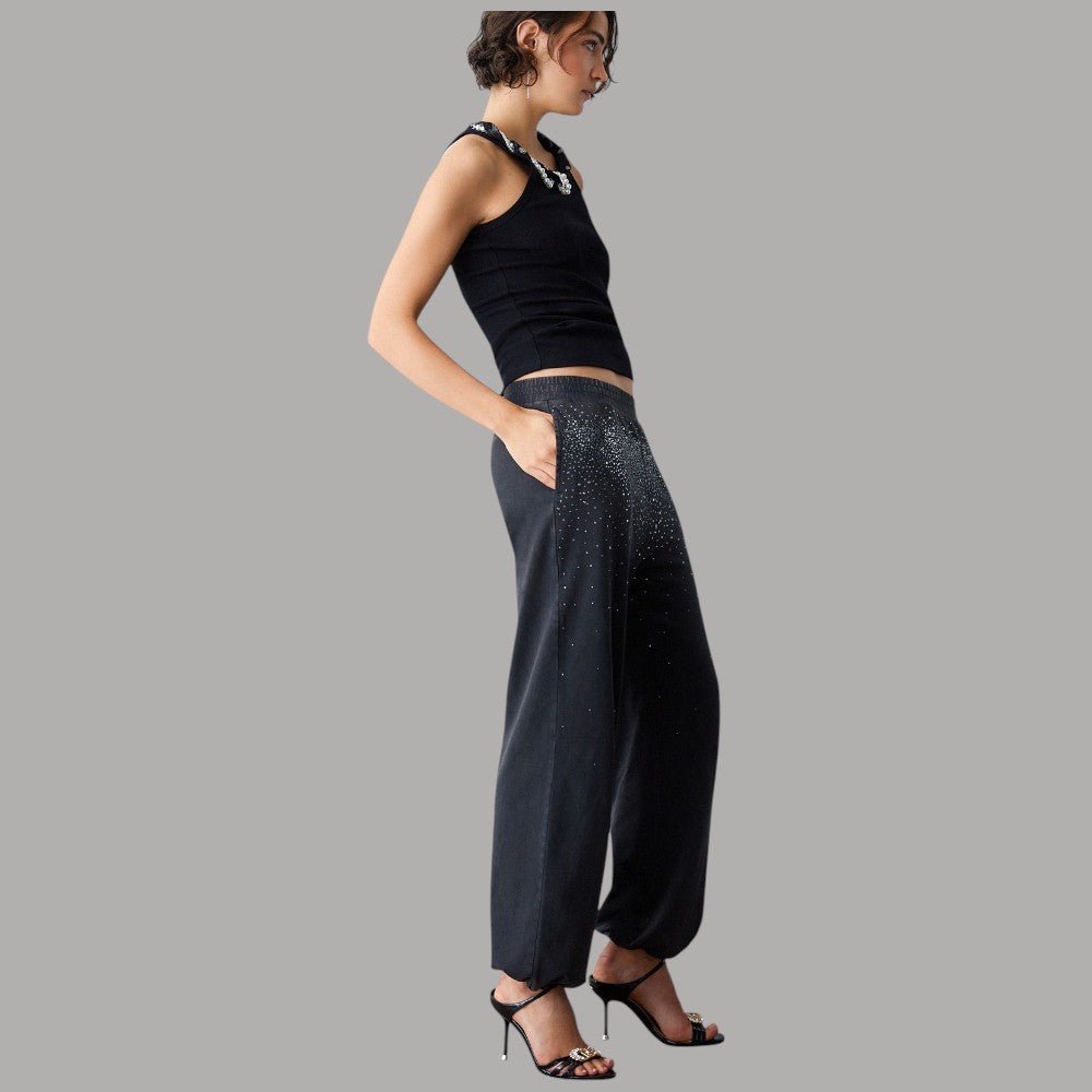 Liu Jo pantaloni in jersey con strass TA6102JS008 - Prodotti di Classe