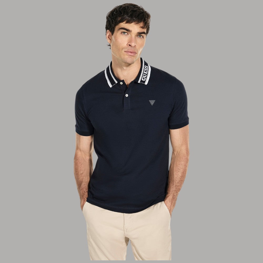 Polo Slim Guess con Logo su Colletto e Petto - Prodotti di Classe