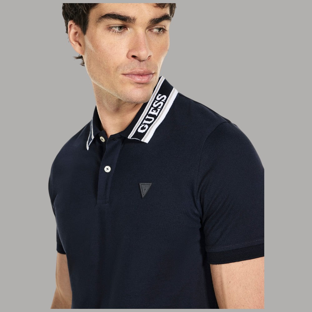 Polo Slim Guess con Logo su Colletto e Petto - Prodotti di Classe