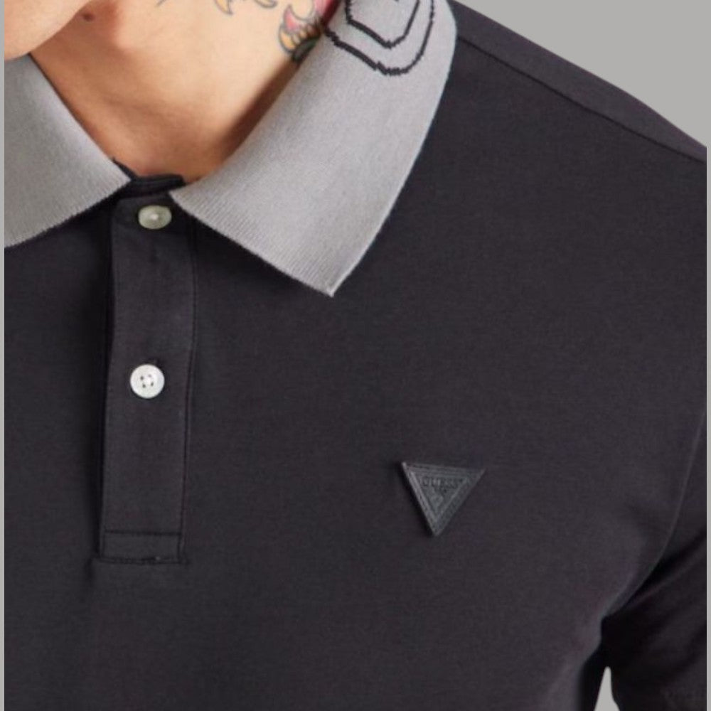 Polo Slim Uomo Guess con Logo Colletto e Triangolo Petto - Prodotti di Classe