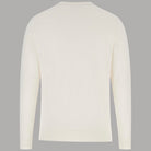 Pullover Guess in cotone latte con scollo rotondo, retro liscio