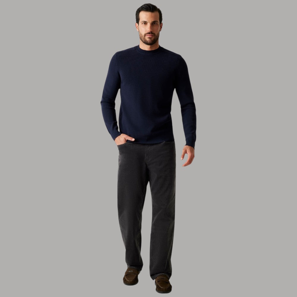 Pullover Guess blu uomo girocollo in maglia a maniche lunghe