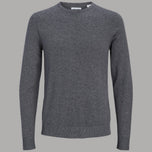 Maglione pullover uomo grigio melange girocollo aderente