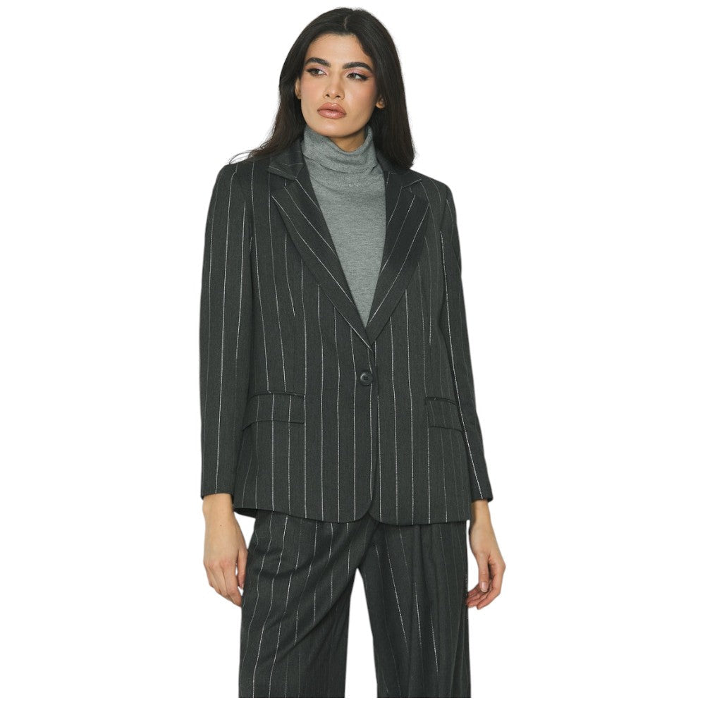 Relish giacca gessato lurex grigia Pops_A RDA2405617038 Giacche Relish