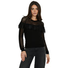 Relish maglia nera con inserti in rete LECITA RDA2502054028 Maglieria Relish