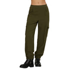 Relish pantalone cargo verde TECLANA RDA2507006030 VITA ALTA C/ELASTICO+TASCONI+TASCHE FRANCESI+PIEGHE Pantaloni Relish