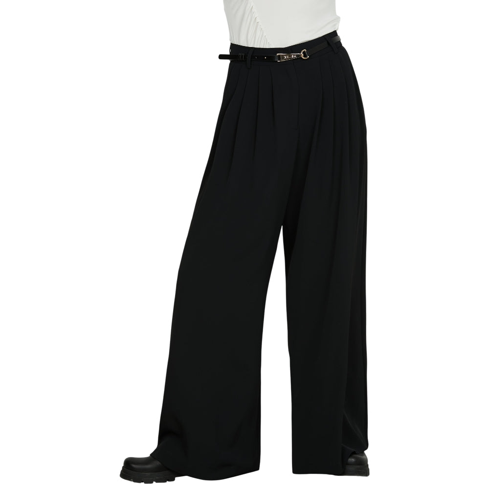 Relish pantalone nero con pinces IRIDEM RDA2507006041 Pantaloni Relish