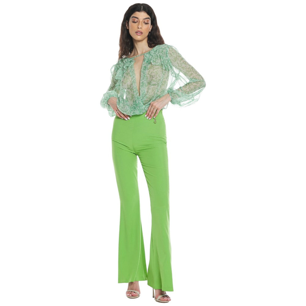 Relish pantalone vita alta verde Tarazed RDP2407009072 Pantaloni Relish