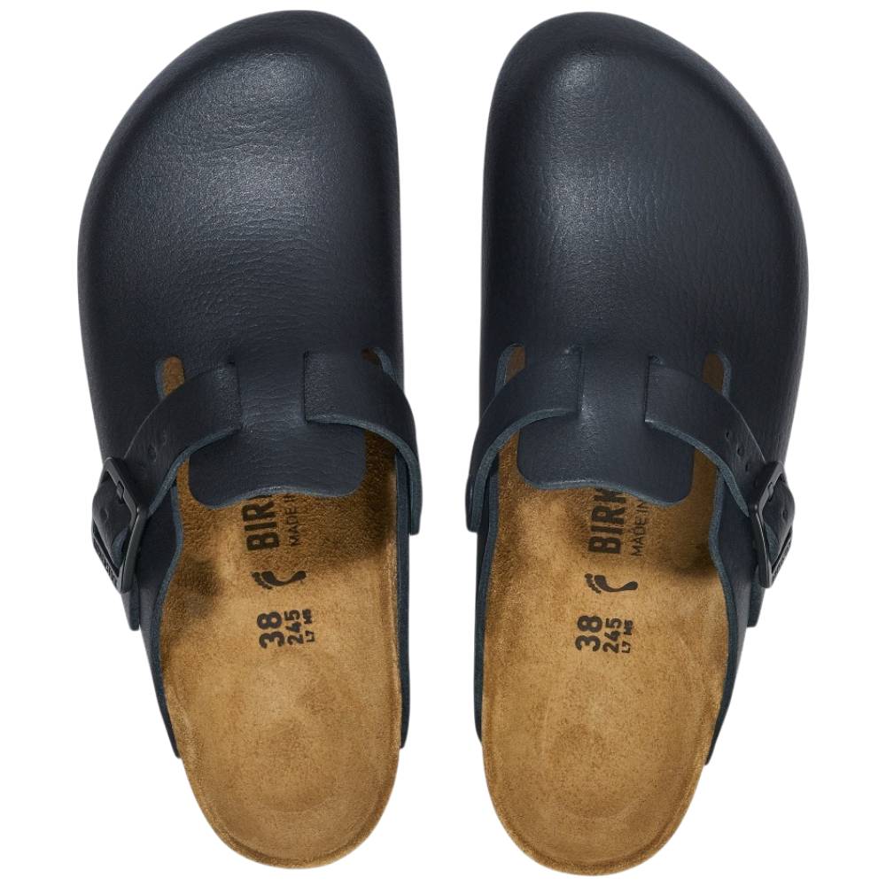 Sabot uomo Birkenstock Boston Pro nero in pelle 1025979 Sandali Birkenstock