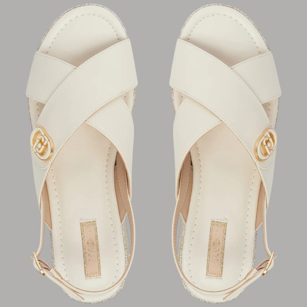 Sandali Glitterati Liu Jo Platform con Suola Alta e Cinturino in Pelle - Prodotti di Classe