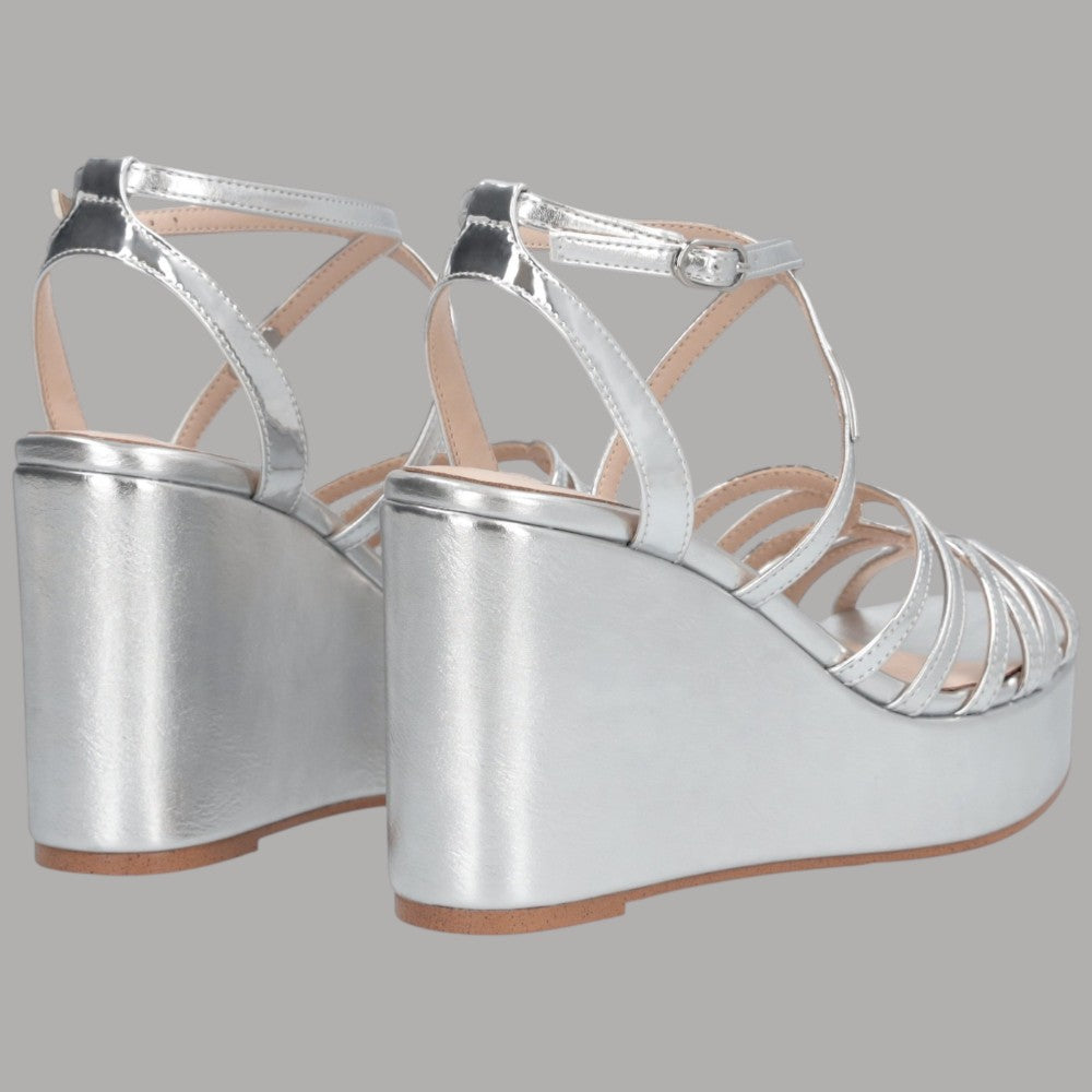 Sandali Liu Jo Argento con Zeppa KANDY, Eleganza e Comfort - Prodotti di Classe