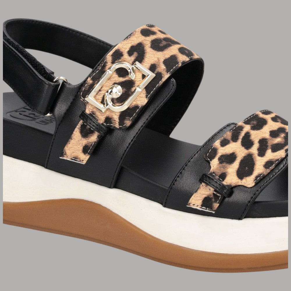 Sandali Liu Jo FIONA 02 Leopardati con Suola Platform e Monogram - Prodotti di Classe