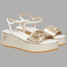 Sandali Oro Platform Donna Liu Jo con Logo e Finiture Metallizzate - Prodotti di Classe