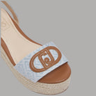 Sandali Zeppa Denim Jacquard Liu Jo con Lacci e Corda Intrecciata - Prodotti di Classe