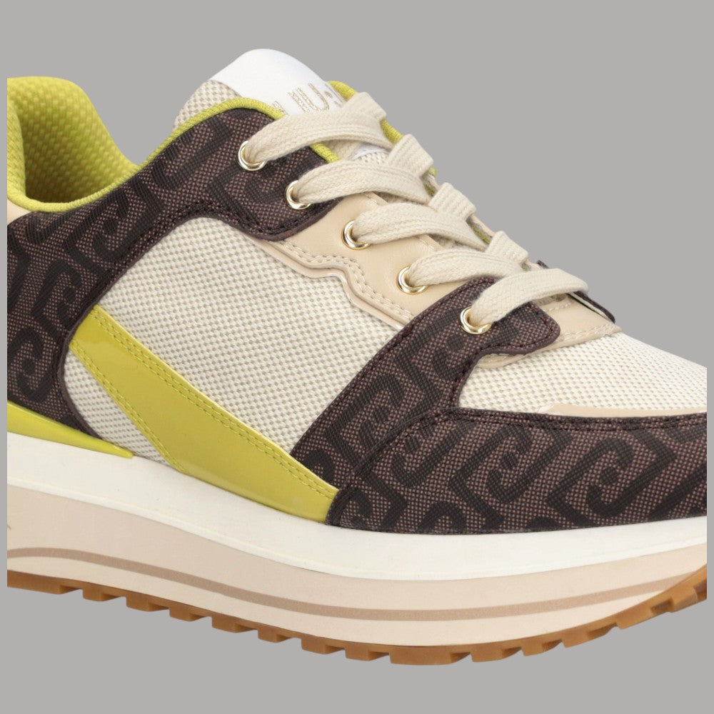 Scarpe Liu Jo MAXI WONDER Platform Marroni con Dettagli Gialli - Prodotti di Classe