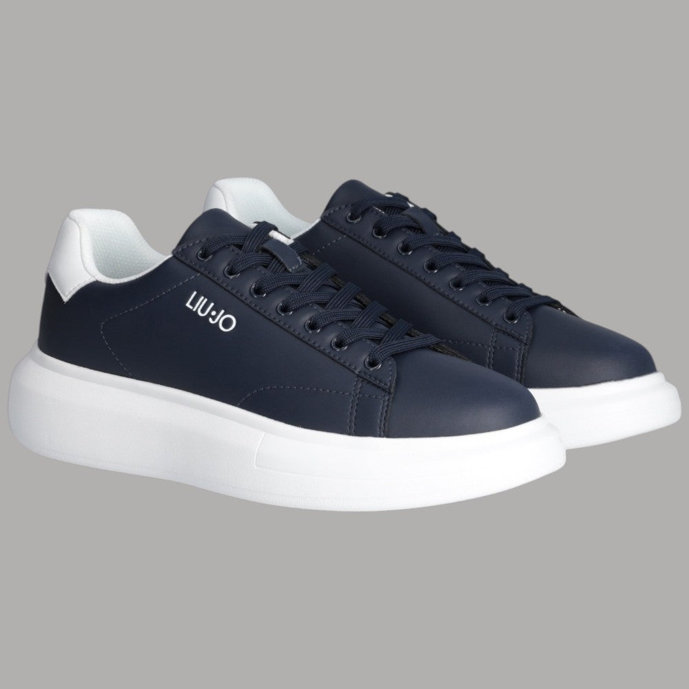 Scarpe Liu Jo Uomo Blu/Bianche in Pelle con Suola Bold - Prodotti di Classe