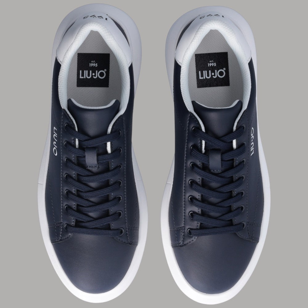 Scarpe Liu Jo Uomo Blu/Bianche in Pelle con Suola Bold - Prodotti di Classe