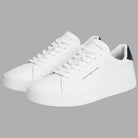 Sneakers Tommy Hilfiger bianche in pelle, profilo basso e lacci