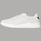 Scarpa uomo Tommy Hilfiger in pelle grigio chiaro, suola cupsole bianca