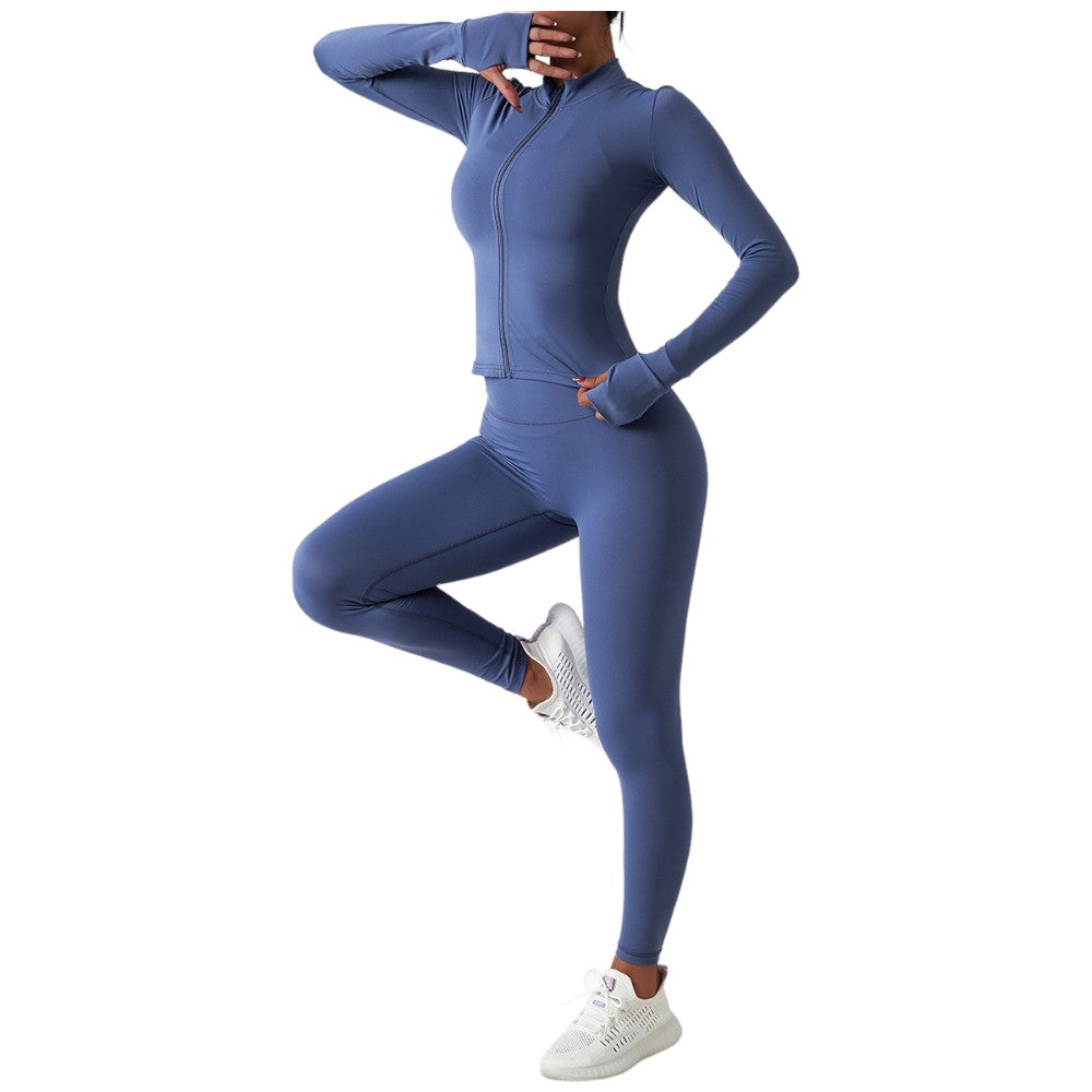 Sei G felpa blu con zip traspirante fitness palestra SEIGS003 Felpe SEI G