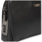 Sei G pochette nera da uomo con lucchetto ID Borselli SEI G