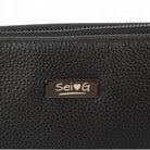 Sei G pochette nera da uomo con lucchetto ID Borselli SEI G