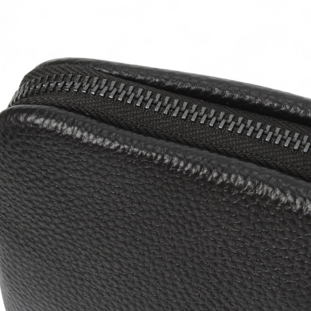 Sei G pochette nera da uomo con lucchetto ID Borselli SEI G