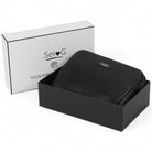 Sei G pochette nera da uomo con lucchetto ID Borselli SEI G