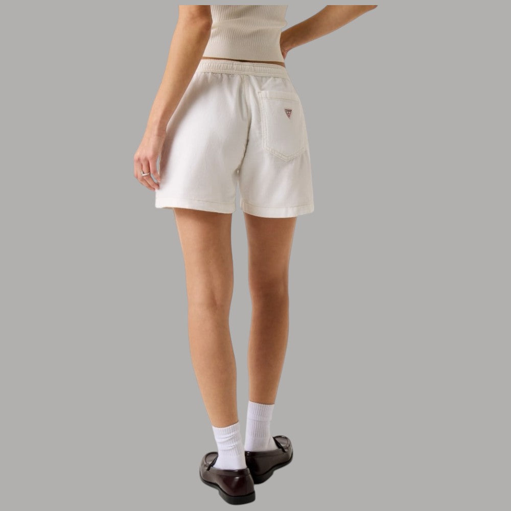 Shorts Guess GJ in Denim Bianco Vita Alta e Vestibilità Rilassata - Prodotti di Classe