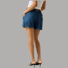 Shorts Guess GJ Denim Blu Vita Media Ricamo Logo Relassata - Prodotti di Classe